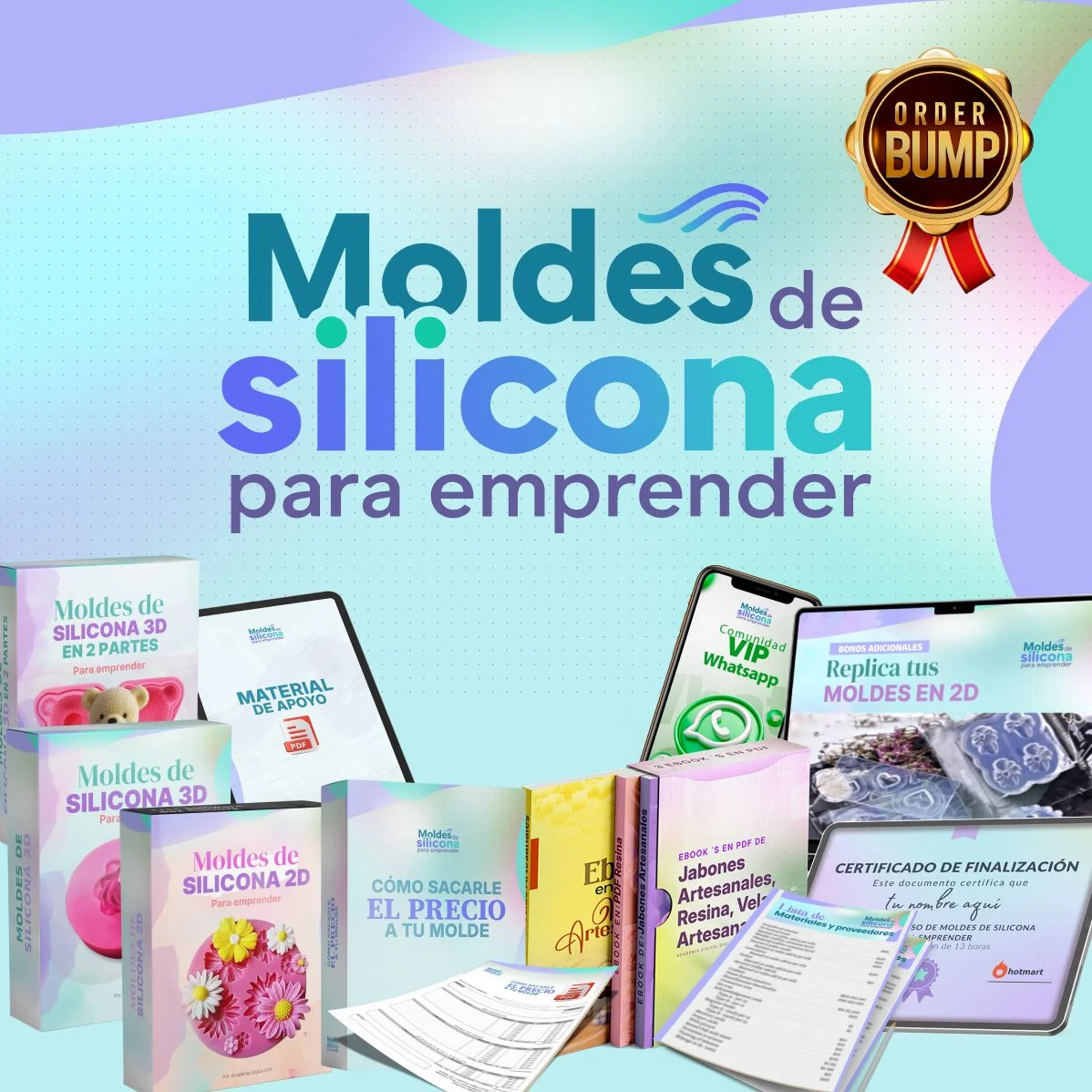 moldes de silicona para emprender Hotmart
